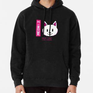 Kawaii kitten retro video games Pullover Hoodie