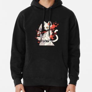Cat with knife meme cat what killer Murderous cat Pullover Hoodie