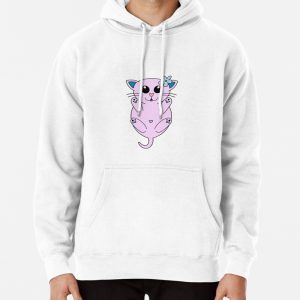 Cute Cat Kawaii Japan Lilac Purple Kitten Sticker Mochi Flower Pullover Hoodie