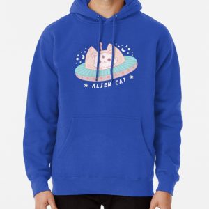 UFO Alien Cat Pullover Hoodie