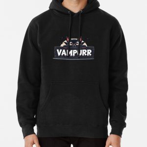 Vampurr Cute Vampire Cat Halloween Pullover Hoodie