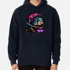 Multicolored Holographic Gradient Pastel Cat Pullover Hoodie