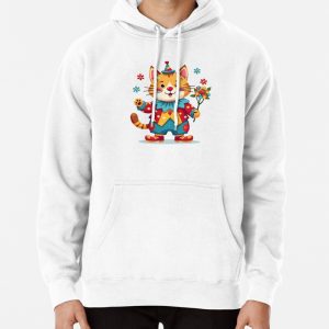 Cat clown spring Pullover Hoodie