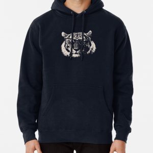Hipster Tiger With Glasses Pullover Hoodie