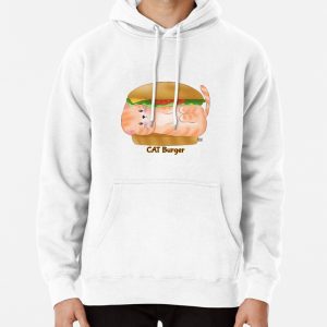 Cat Lover,Cat - Cat burger Pullover Hoodie