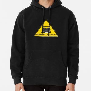 Beware of the laptop cat Pullover Hoodie