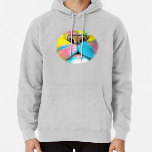 Colourful cat snout nose acrylic painting Pullover Hoodie