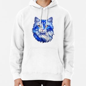 Bicolor Cat - Cute Cat Lover Art Pullover Hoodie