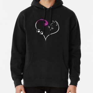 Valentines cat Pullover Hoodie