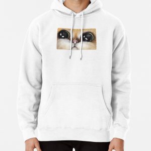 Persian cat face watercolour painting Pullover Hoodie