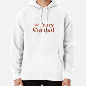 Crazy cat dad in vintage style Pullover Hoodie