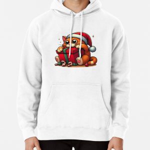 Christmass gift cat Pullover Hoodie