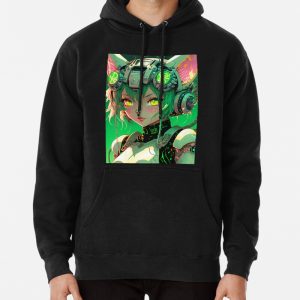 Anime cat girl ( future cyberpunk ) Pullover Hoodie