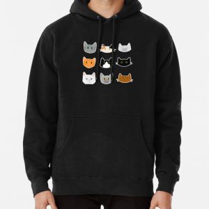 Cute Cats Pattern Pullover Hoodie