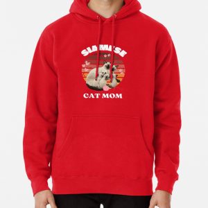 Siamese cat mom Pullover Hoodie