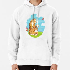 Cat and kitten illustration Pullover Hoodie
