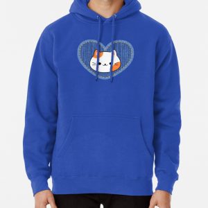 Cute cat heart Pullover Hoodie