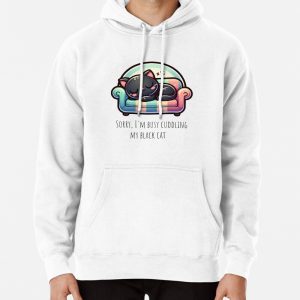 Black cat cutie Pullover Hoodie
