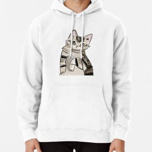 (tabby) cat on back Pullover Hoodie