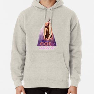 Cat Walk in Purples and Orange for Cool Cats Pullover Hoodie